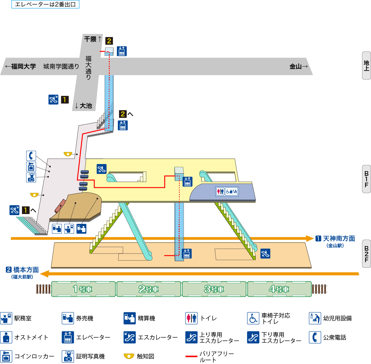七隈駅立体図