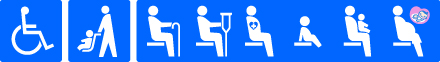 Give up your seat and priority spaces to passengers who are disabled, elderly, pregnant, with young children, strollers, or in wheelchairs.